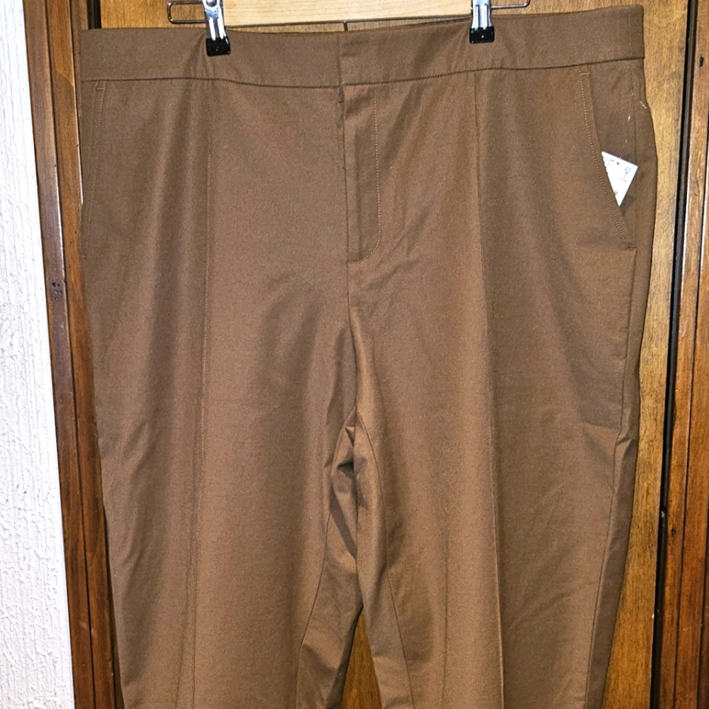 Lands' End Women's/Ladies Dress Pants With Pockets Tan/Brown/Allspice Size 20W